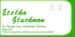 etelka gluckman business card